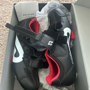 Peloton Cycling Shoes - Black and Red